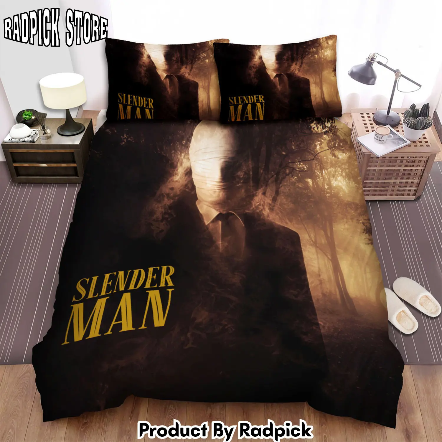 Radpick slender man opaque in the forest duvet cover bedroom sets comfortable bedding sets rp3272238